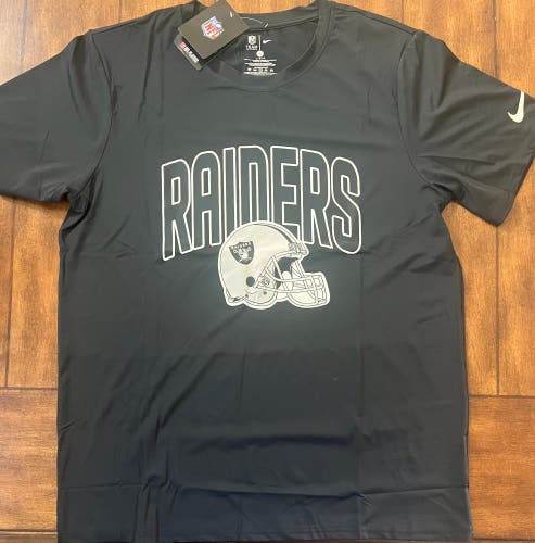 Las Vegas Raiders Dri-Fit Black T-Shirt  NWT Size Large