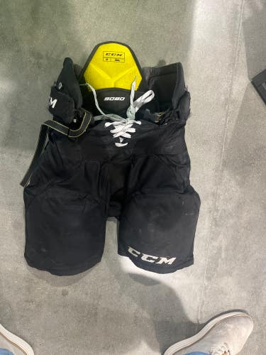 Black Used Senior Small CCM Tacks 9080 Hockey Pants