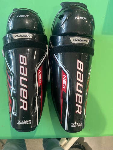 Used Senior Bauer NSX Shin Pads 14"