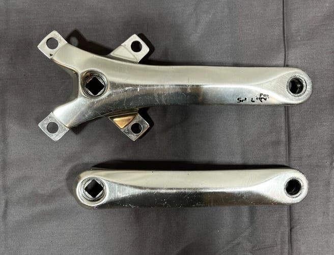 SR Suntour AP 65 175mm Silver Aluminum 4-Bolt Square Taper Crank Arms GREAT