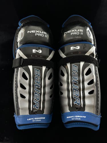 Used Junior Bauer Nexus Pro II 10" Shin Pads Pro Stock