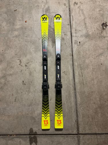 Used Volkl 160 cm Racing Racetiger SL JR PRO Skis With Bindings