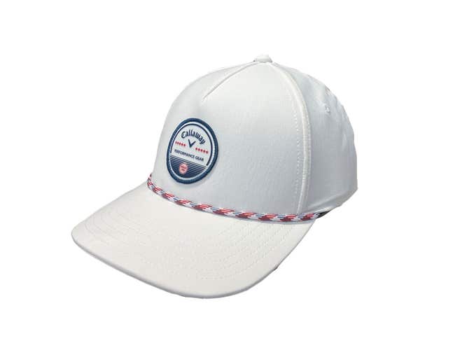 NEW 2024 Callaway Bogey Free White/Red/Navy Adjustable Snapback Golf Hat/Cap