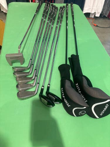 Used Men's Top Flite (Full Set) Right Handed 10 Pieces (Driver, 3W, 4-5H, 6-9iron, Wedge, Putter)