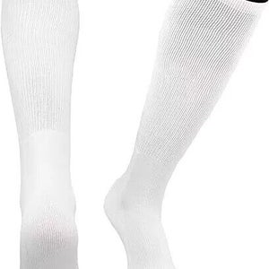 TCK Adult Unisex Prosport PTWT1 Small White 12 Pack Knee High Athletic Socks NWT