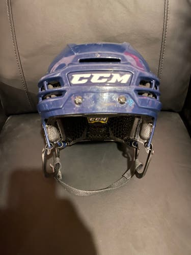 Navy Blue CCM Super Tacks X Hockey Helmet Medium Pro Stock