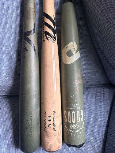 BAT LOT.  2021 Demarini The Goods 33/30 Marucci VW10 33/30 Victus JC24 32/29