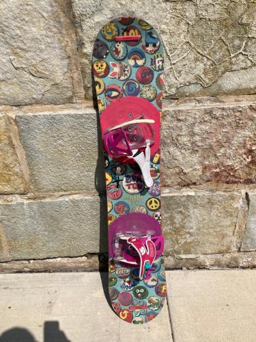 Used Kid's Burton Chicklet Snowboard All Mountain With Bindings