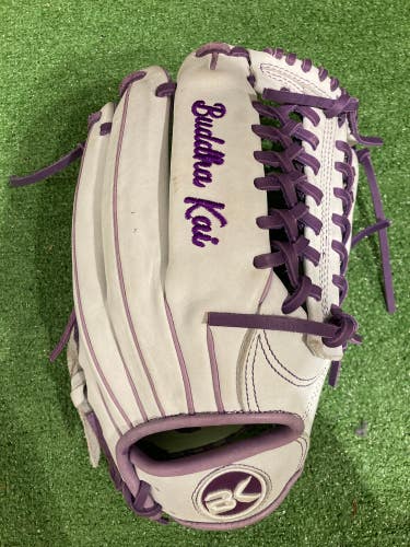 Used White/Purple Buddha Kai Right Hand Throw 13" Outfield Custom Baseball Glove