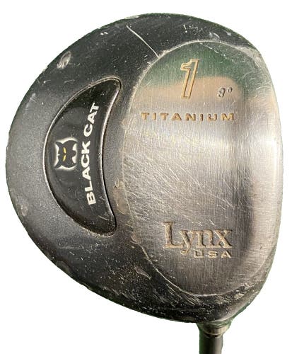 Lynx Golf Black Cat Driver 9* RH Men's Unifiber Stiff Graphite 45" Good Grip