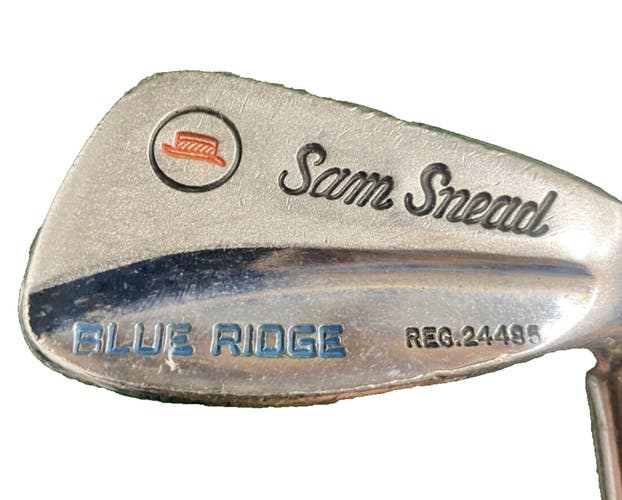 Sam Snead Blue Ridge 8 Iron Hat Stamp RH Men's Stiff Steel ~36" Leather Grip