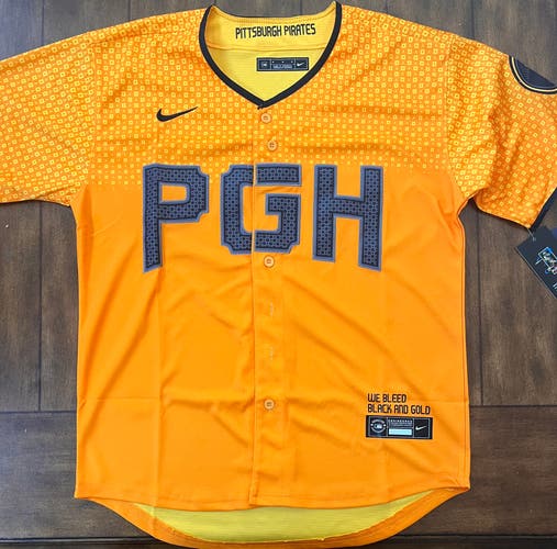 Pittsburgh Pirates PGH City Connect Jersey Medium