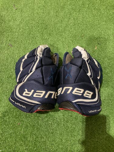 Blue Used Junior Bauer Vapor 1X Lite Gloves 11"