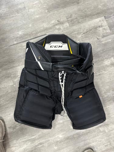 Black Used Senior Small CCM Hockey Goalie Pants