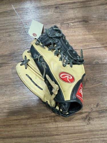 Black Used Rawlings Gold Glove Elite Left Hand Throw Infield Baseball Glove 11.5"