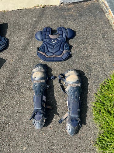 Used Navy EvoShield Catcher's Set Adult