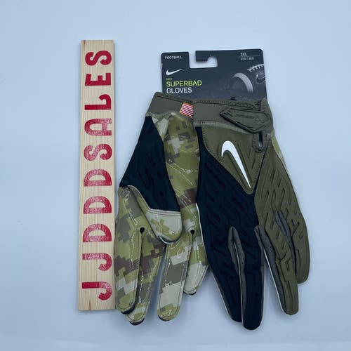 Nike Superbad Salute To Service Receiver Gloves Camo DZ5580-201 Men’s Size 3XL  New