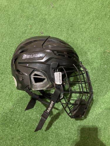 Black Used Medium Bauer Re-Akt 95 Helmet