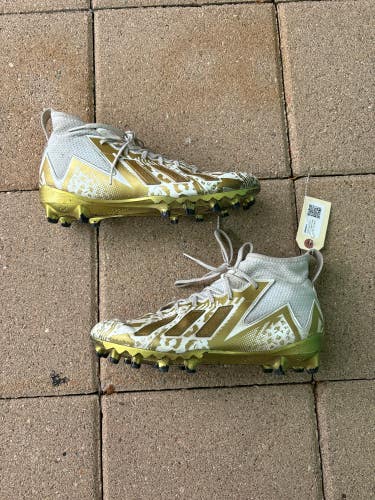 Gold Used Size 12 Men's Adidas Freak 23 High Top Cleats