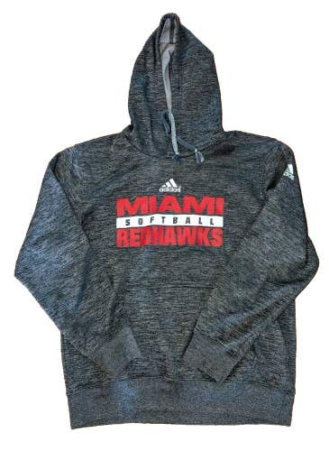 Miami Redhawks Softball MAC adidas Climawarm Sweatshirt Medium M Gray Heather