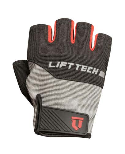 Lifttech Mens Classic Weight Glove Black Gray Red Med