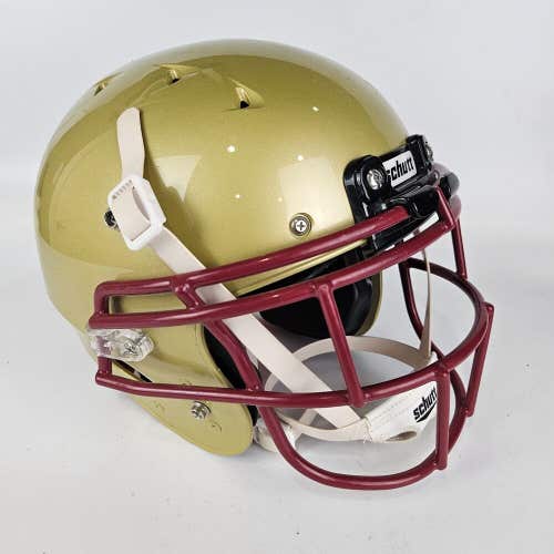 Schutt Recruit Hybrid Football Helmet Gold Youth Size: M Chin Strap