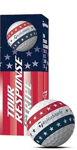 Taylor Made Tour Response Stripe Golf Balls (USA, 3pk) 1 Sleeve NEW