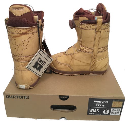 NEW $500 Burton Burton X Frye Snowboard Boots! US 5  Boa Closure  Dryride Lining