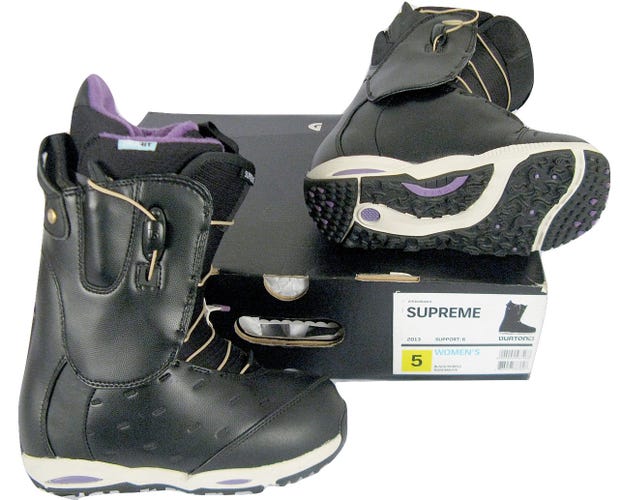 NEW! $400 Burton Supreme Womens Snowboard Boots! US 5  Black