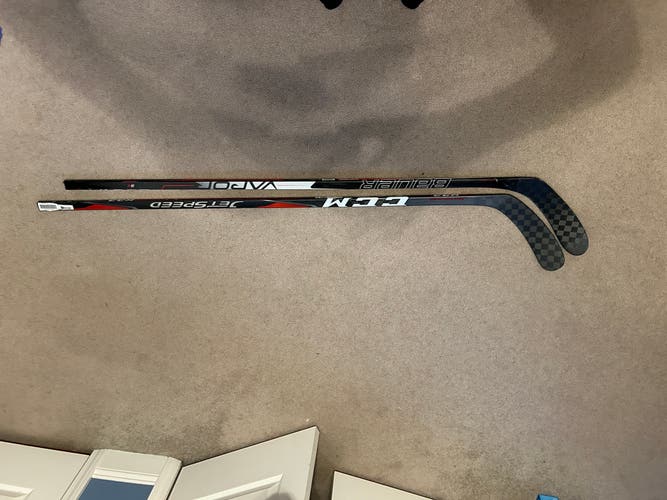 2 pack ccm jetspeed and Bauer vapor 3x