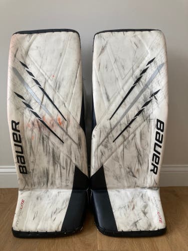 Bauer Used Pro Custom 34” + 1 Ultrasonic Goalie Leg Pads with Hyperlite Skin-Graphics