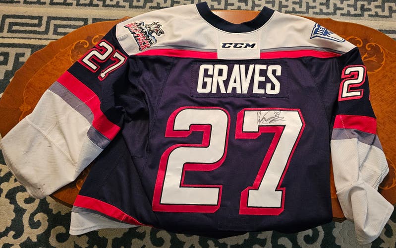 Ryan Graves Game Jersey - Hartford Wolf Pack (AHL)