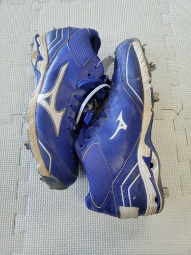 Used Mizuno Bb Sb Cleats Metal Senior 8.5 Baseball And Softball Cleats