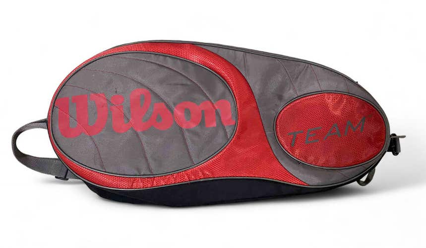 Wilson Team 6 Racquet Racket Tennis Bag Red & Gray