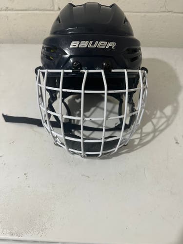 Used Bauer Re-Akt 95 Helmet with 5100 white cage