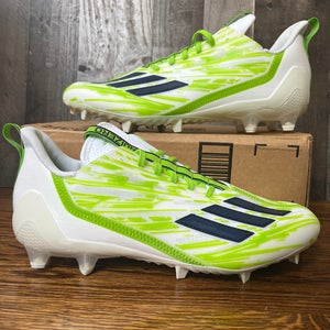 Adidas Adizero Football Cleats size 12 white Green HR1589 Seahawks