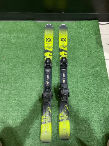 Used Kid's Volkl deacon jr 110 cm All Mountain Skis With Bindings