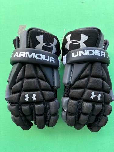 Black Used Under Armour Lacrosse Gloves Small