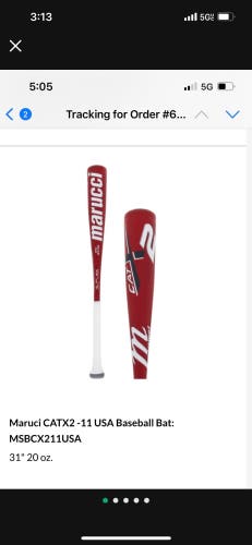 Marucci CATX2 -11 USA Baseball Bat