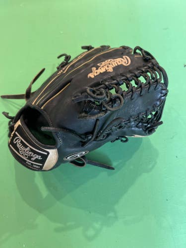 Used Rawlings Heart of the Hide Right Hand Throw Outfield Baseball Glove 12.75"