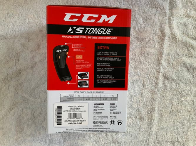 Used CCM XS replacement tongue size Large