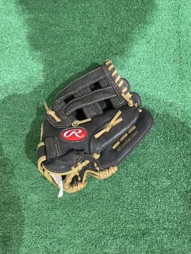 Brown Used Rawlings Highlight Series Right Hand Throw Outfield Baseball Glove 11.5"