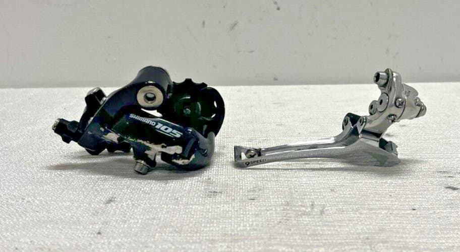 Shimano 105 RD-5501 Rear & Tiagra FD-4400 2x9 Speed Road Bike Derailleurs