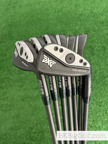 PXG 0311 P GEN6 Black Label Elite Iron Set 4-W / SteelFiber i110 Private Reserve Stiff Graphite