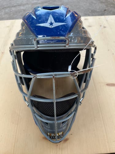 Used Intermediate All Star MVP2500 Catcher's Mask 7- 7 1/2 Blue