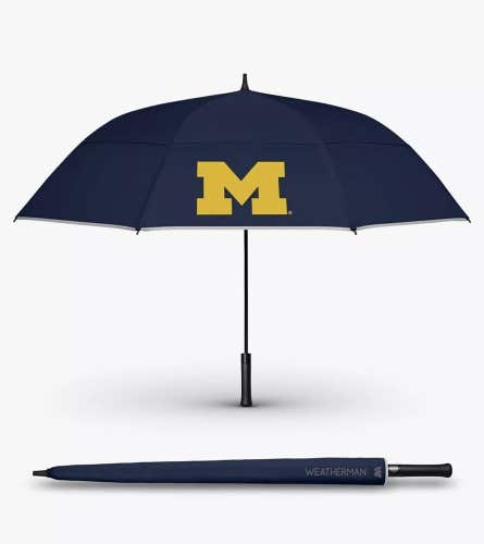 NEW * Weatherman University of MICHIGAN WOLVERINES 68" Umbrella