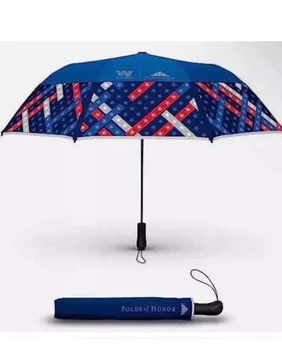 NEW * Weatherman FOLDS OF HONOR USA MILITARY COLLAPSIBLE Umbrella