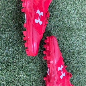 Red New Size 9.5 (Women's 10.5) Adult Men's Under Armour Low Top Footwear Molded Cleats