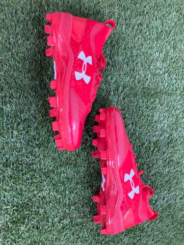 Red New Size 9.5 (Women's 10.5) Adult Men's Under Armour Low Top Footwear Molded Cleats