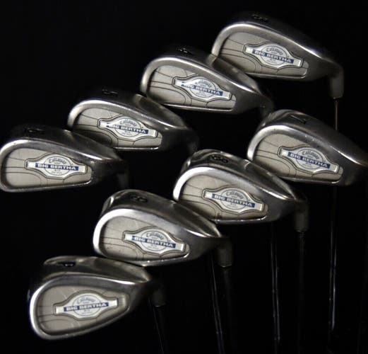 CALLAWAY BIG BERTHA X-12 IRON SET (8) FLEX:R LENGTH: (5) 39 IN RH NEW GRIPS